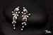White gold earrings studded with diamonds