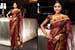 Model dressed in a designer sari